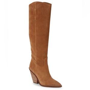 Sam Edelman: Indigo Pointed Toe Knee High Boot | GOLDEN CARAMEL SUEDE